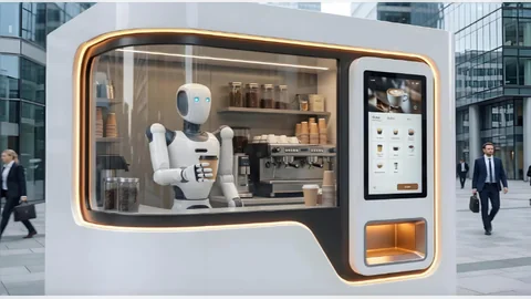 Humanoid Automatic Vending Kiosk