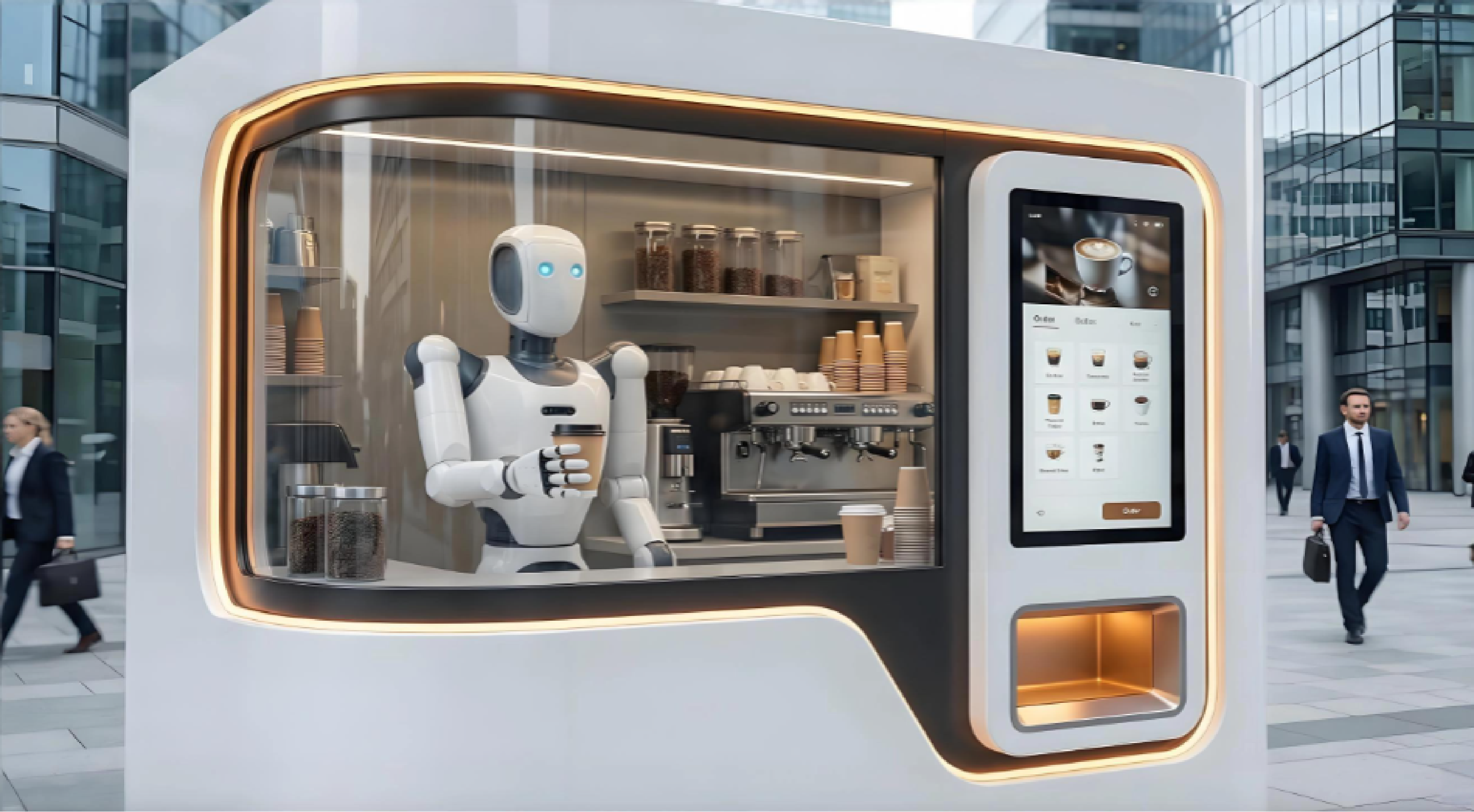 Humanoid Automatic Vending Kiosk